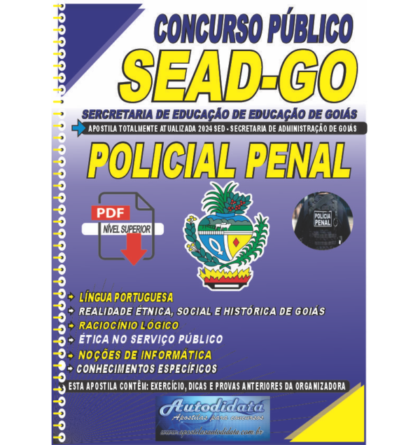 Apostila POLICIAL PENAL GOIAS Apostila digital concurso da Secretaria de Estado da Administração de Goiás 2024 Policial Penal