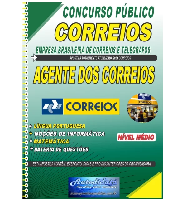 Apostila concurso dos Correios AGENTE DOS CORREIOS Apostila impressa concurso dos CORREIOS 2024 – AGENTE DOS CORREIOS - Carteiro