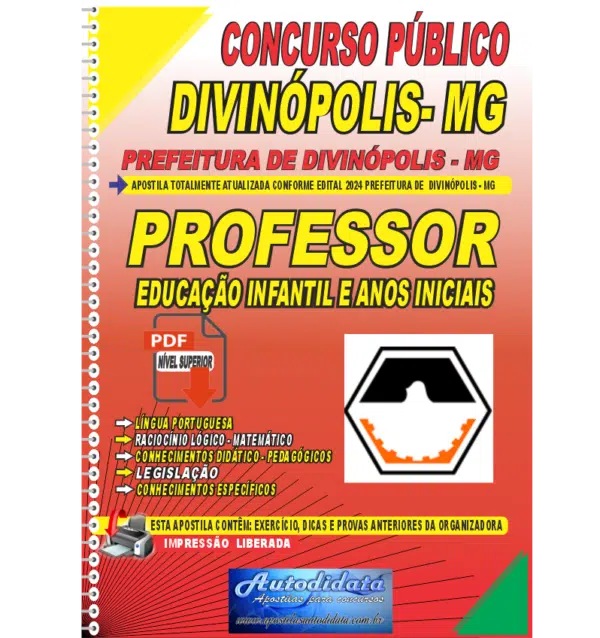 PREFEITURA DE DIVINOPOLIS MG PROFESSOR 2 Apostila digital concurso da Prefeitura Divinópolis MG 2024 Professor Anos Iniciais Do Ensino Fundamental